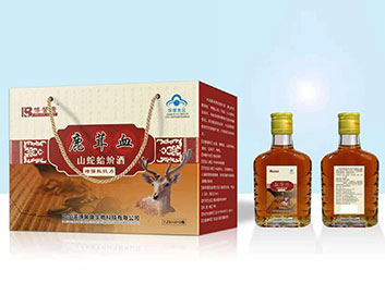 鹿茸血山蛇蛤蚧酒_藍帽